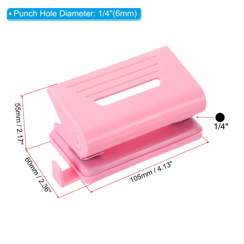 1/4" Double Hole Loose-leaf Paper Puncher Round Hole Metal Puncher Manual Labor-saving Adjustable Hole Punch Office Supplies