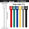 T-Type Magic Tape Cable Ties for Earphones, Data Cables, Organizers, and Network Cables with Back-to-Back Adhesive Straps.