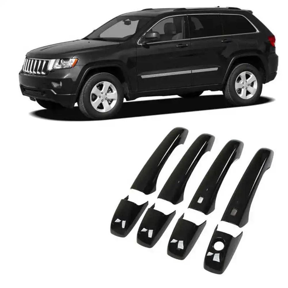Glossy Black Door Handle Cover For Jeep Grand Cherokee Dodge Durango 2011-2020