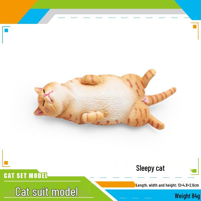 Игрушка-модель кошки, имитация, с крестом: Украшение для кошек: короткошерстные, толстые, маленькие рыжие, черные и персидские