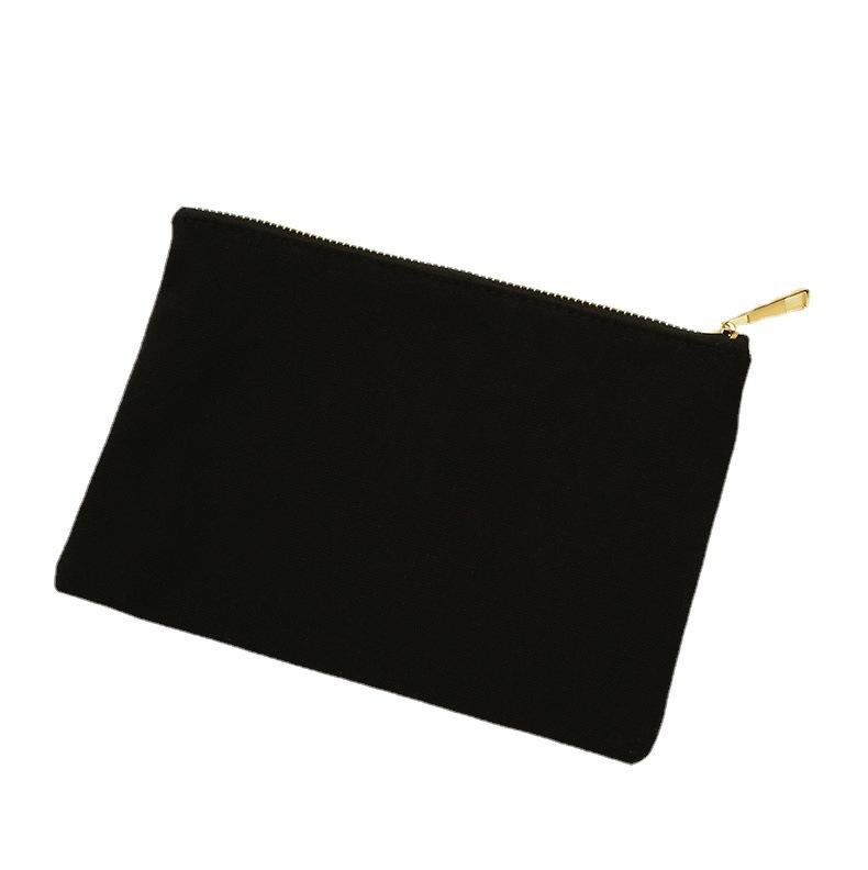 Canvas Zipper Pouch Makeup Cosmetic Brush Travel Case Luxury Makeup Bag Gold Fashion Tote Bag with Zipper Reusable