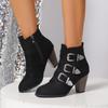 Fashion Women Ankle Boots High Heels Shoes Elegant Chunky Women Boots Designer 2025 New Summer Brand Goth Chelsea Gladiator Botas Mujer