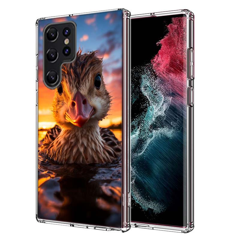Yellow Duck Capa Phone Case For Samsung S26 Ultra S25 Edge Galaxy S23 S21 S20 S24 FE S22 S10 Plus Cover Clear TPU Shell Coque wi