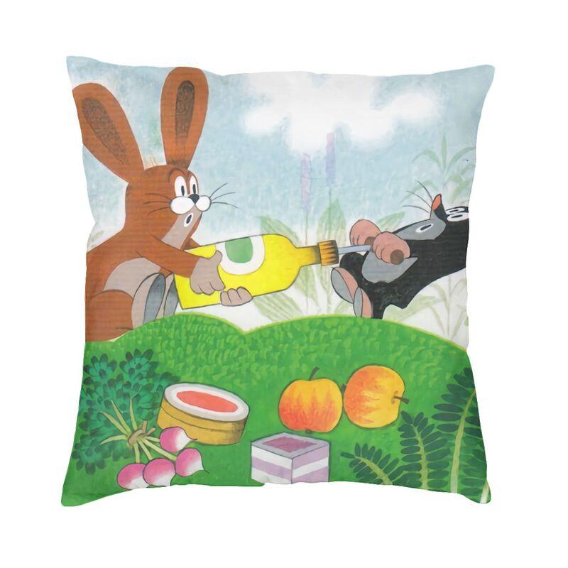 Cute Happy Mole Krtek Nordic Throw Pillow Covers Home Decorative D Printing Custom Cartoon Little Maulwurf Car Cushion Case