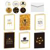 12 Pack Gold Foil Graduation Cards 2026 with Envelopes&Stickers Bulk Assortment for College,High School, Congrats Grad Gifts Decorations for Him Her