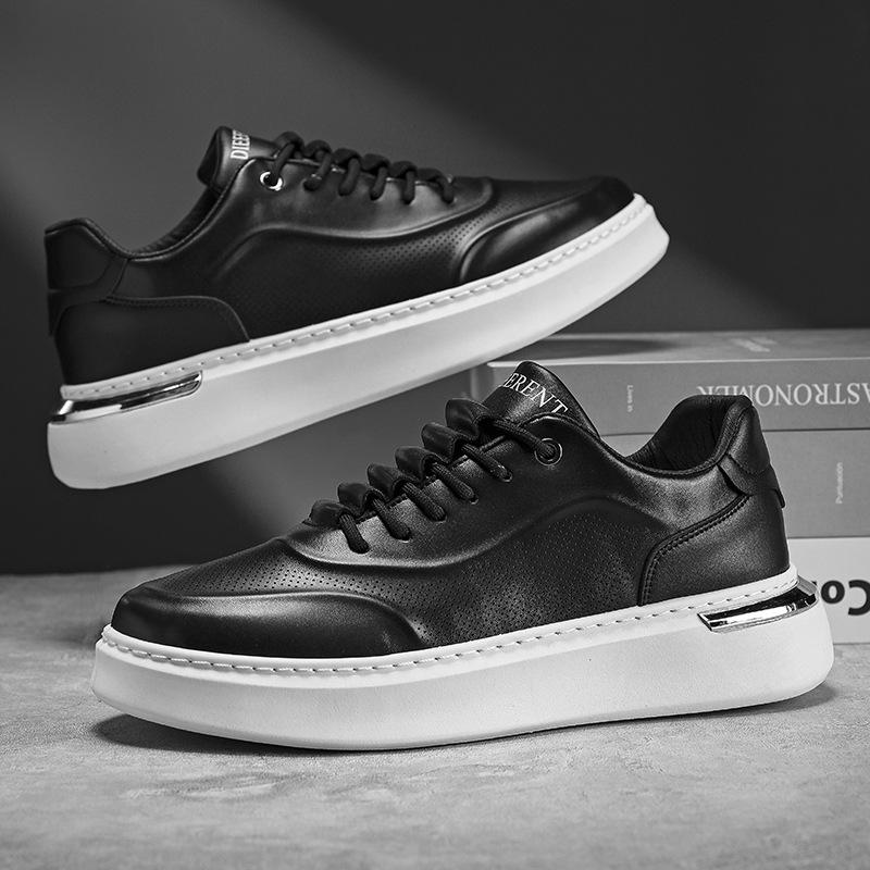 Men's Sneaker New Casual Shoes for Men Platform Lace-up Sneakers Non-slip Comfortable Male Shoes White Breathable Running Shoes