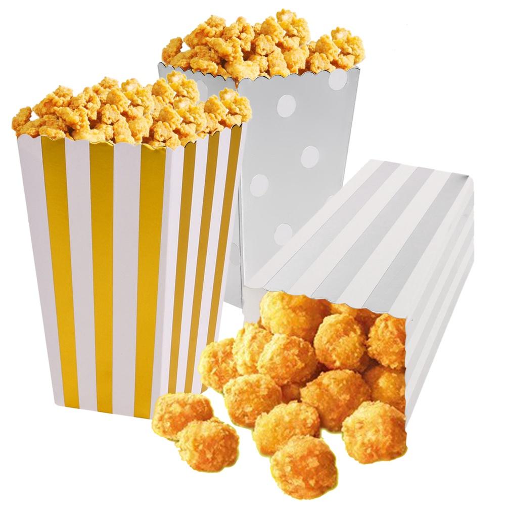 12шт блестящие 8 цветов коробки для попкорна товары для свадебной вечеринки