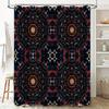 Kaleidoscope Shower Curtain Dark Floral Design for Bathroom Decorations Waterproof Fabric, Size 72x78inches