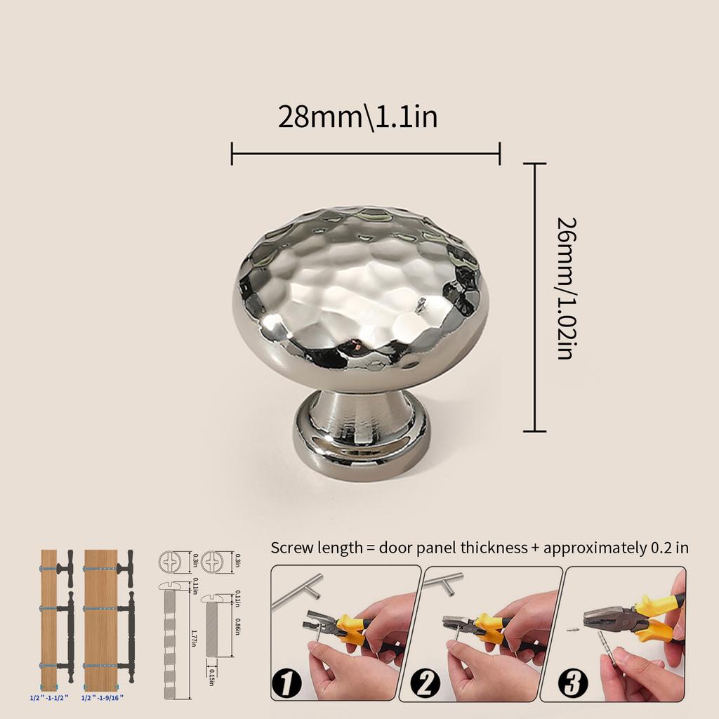 Modern Single-Hole Zinc Alloy Round Pulls Cupboard Wardrobe TV Cabinet Entryway Cabinet Nightstand Handle Furniture Hardware