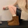 Зимние ботинки на плоской подошве, женская обувь в стиле ретро, модные, удобные и универсальные, весна, осень и зима, а также короткие ботинки с коротким рукавом