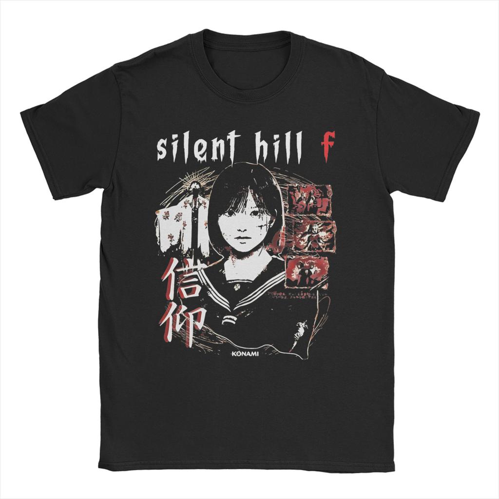 Silent hill f Симидзу Хинако Игра Мужчины Женщины Футболка Футболка С коротким рукавом Круглый вырез Футболка 100% Хлопок Летняя Одежда