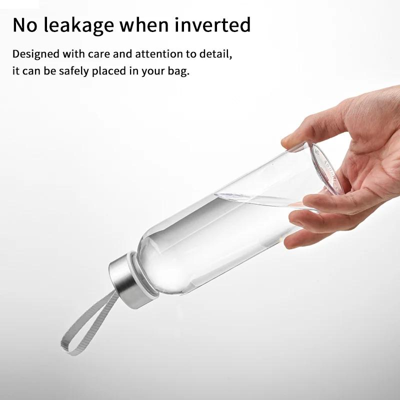 Пластиковая прозрачная портативная бутылка для воды, уличная походная йога, велосипед, спортивная дорожная чашка с крышкой, посуда для напитков, подарок на день рождения