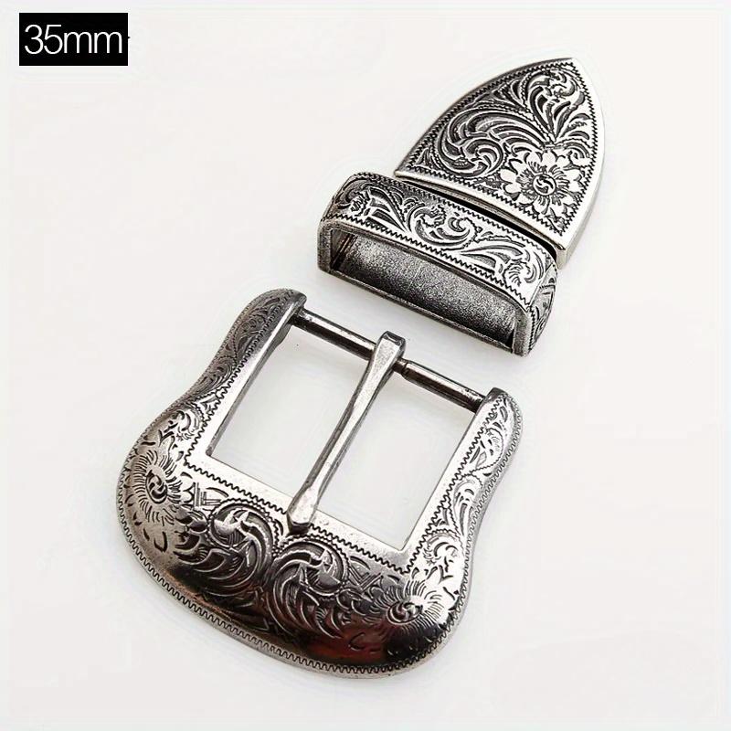 3 шт./набор Металлическая пряжка для ремня для мужчин Винтажная тисненая пряжка-штифт Сделай сам Пряжка для кожаного ремесла