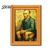 Modern Office Storage Decor Funny Small Wooden Fridge Magnet Picture Frame, Vintage Oil Painting Pattern Soft Magnetic Art Display Refrigerator Locker