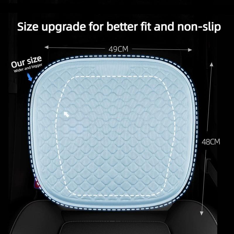 Universal Summer Ice Silk Silicone Gel Car Seat Cushion Ventilated Cooling Seat Pad for Office and Vehicle
