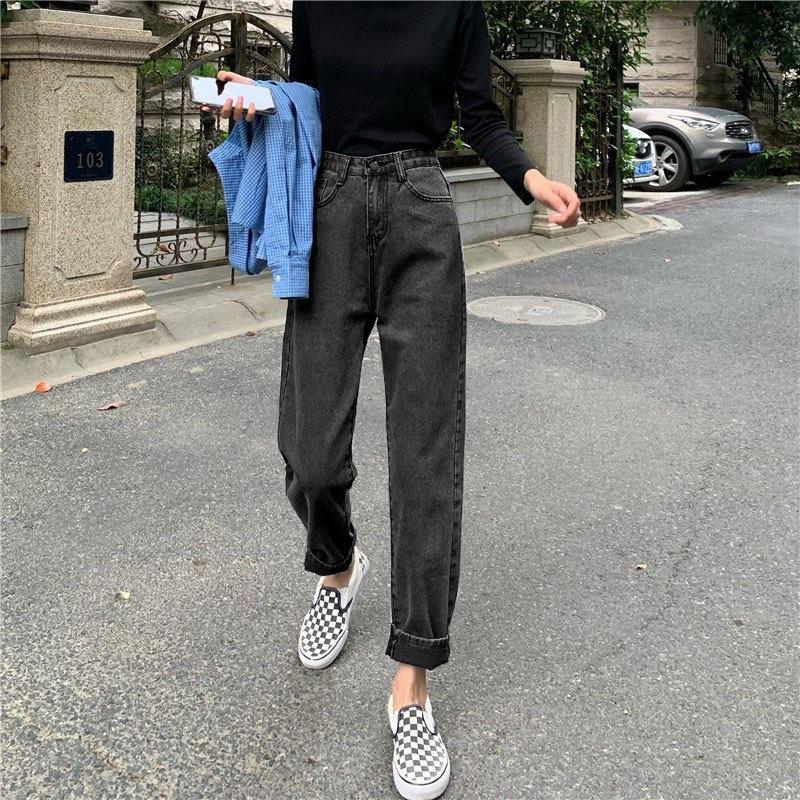 Новые летние светлые джинсы, женские свободные джинсы с высокой талией, 2024, широкие прямые и тонкие брюки Wild Daddy Harlan Carrot Pants