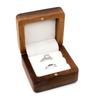 Retro Wedding Ring Box Portable Elegant Wooden Ring Storage Case for Ceremony Engagement Proposal