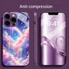 Красочный гальванизированный стеклянный чехол для телефона iPhone 17 16 15 14 13 12 11 Pro Max Plus 16E 17Air