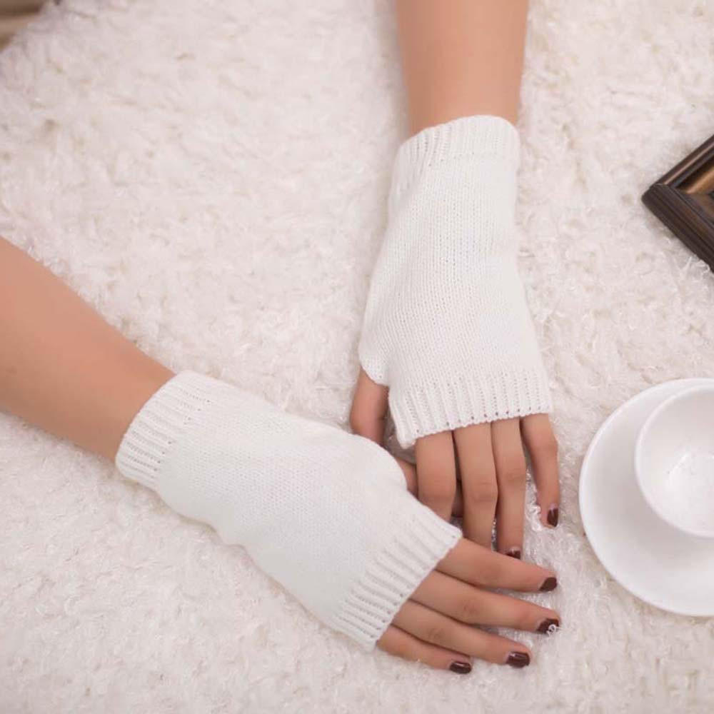Женские вязаные перчатки без пальцев - Длинные зимние перчатки на руки, Мягкие теплые варежки для женщин и девочек, Удобные вязаные аксессуары