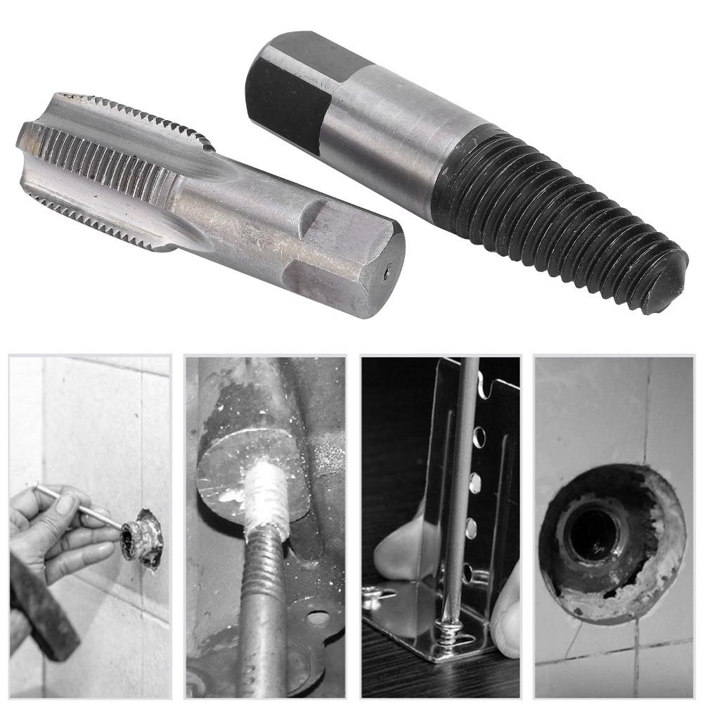 2pcs Steel Material Broken Bolt Extractor 3/4 Inch Size Pipe Extractor Tool Water Pipe Repair