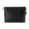 Gucci Monogram Logo Embossed Leather Clutch Men clutch Black 473881-DMT1N-1000