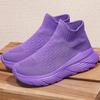 Spring/Autumn Men's/Women's Flying Knit Elastic Socks Shoes Breathable Ultra Light Fitness Outdoor Running Shoes