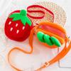 Cartoon Strawberry Doll Bag Trendy Fashion Fruit Plush Shoulder Bags Carrot Plush Bag  Kids