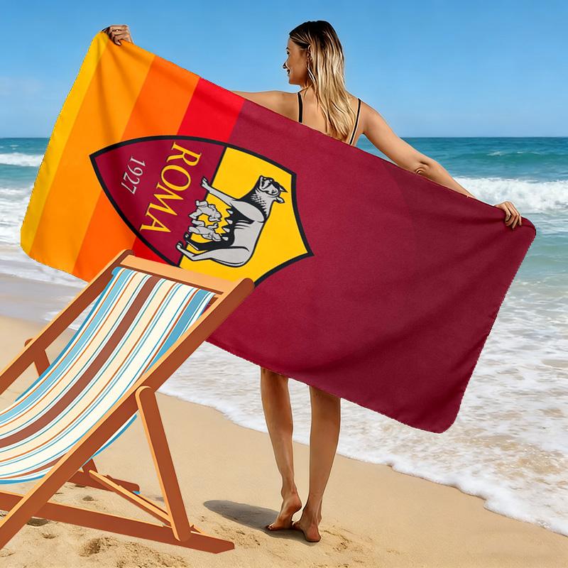 AS Roma Print Beach Towel, Large Soft Quick Dry Towel for Beach Camping Swimming