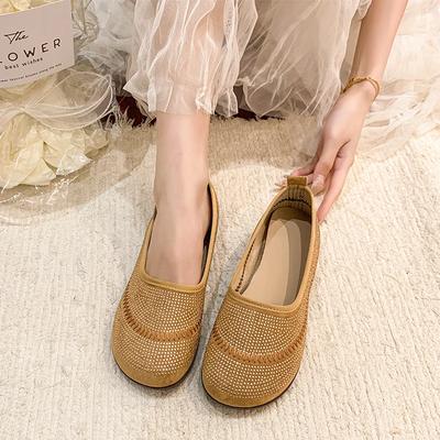 Мода 2025 НОВЫЕ Женские Мягкие и Удобные Плоские Слипоны Весна Новый Стиль Мягкая Обувь Легкая в Носке Повседневная Обувь