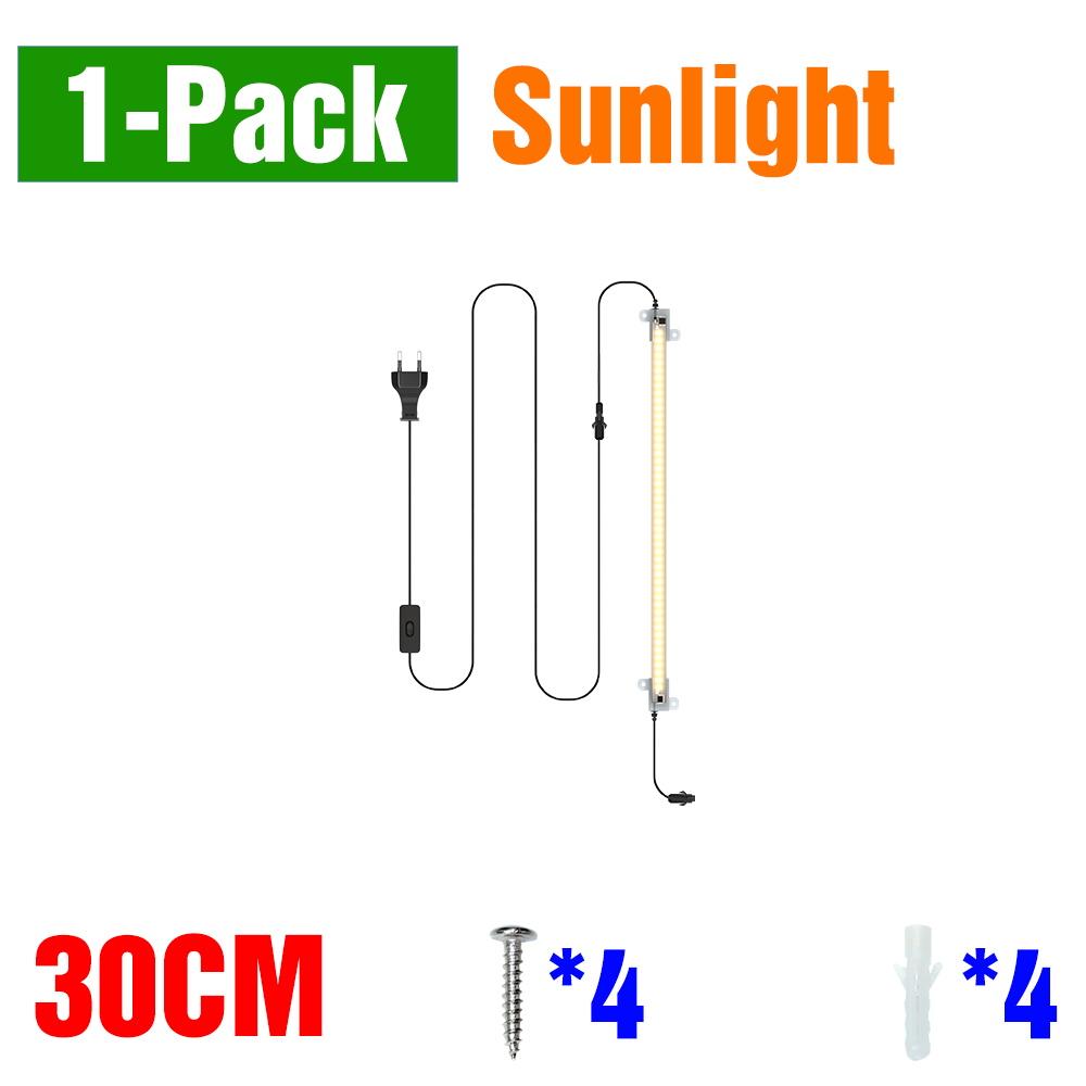 LED Plant Grow Lights Full Spectrum Indoor Hydroponics Seed Flower Vegetables Growth Box Cultivation Lamp EU plug 30/50CM AC220V