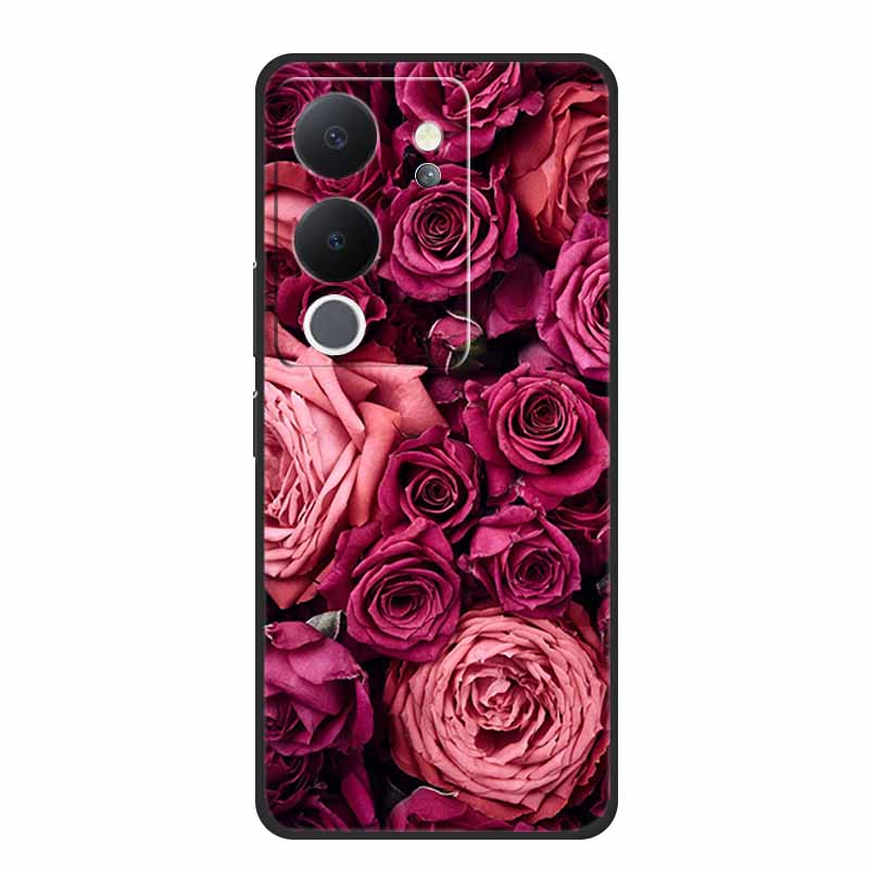 6.67" Чехол для Vivo V30 Lite Черный Силикон Мягкие Чехлы для Телефона Для Vivo V30 Lite Задняя Крышка Чехол V 30 Lite Funda Coque Оболочка Capas