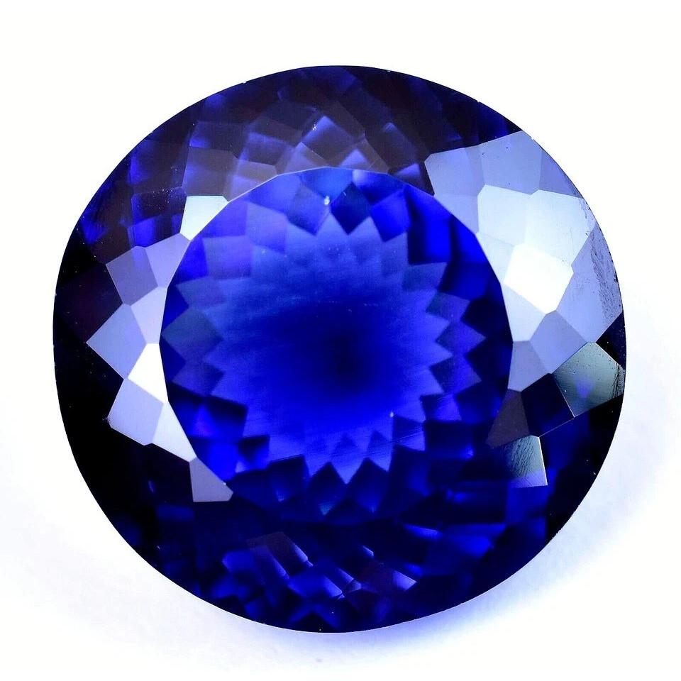 Stunning Blue Tanzanite Tanzania Natural Round 114.50 Ct Certified Gemstone