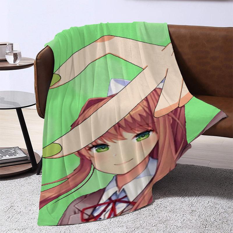 D-Доки Доки L-Литературный Клуб Аниме Плед Летнее Одеяло Пушистое Микроволокно Постельное Белье Портативные Одеяла для Декоративного Дивана