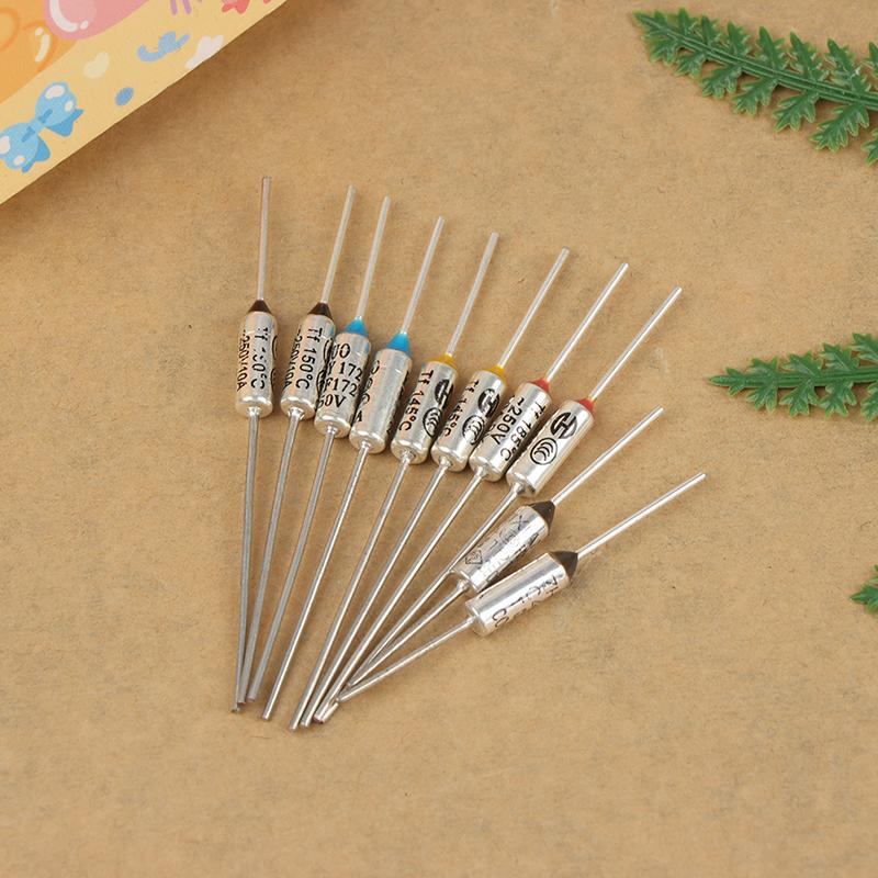 10PCS Metal Thermal Fuse 10A 15A 250V Temperature 142° 150° 172° 185° 216Fahrenheitor Electric Rice Cooker