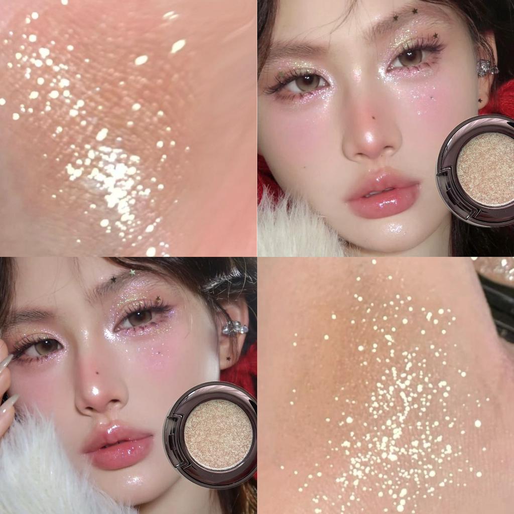 Metallic Glitter Black Blue Eyeshadow Purple Green Metallic Highlighter Eyeshadow Diamond Long Lasting Eye Makeup Women Cosmetic