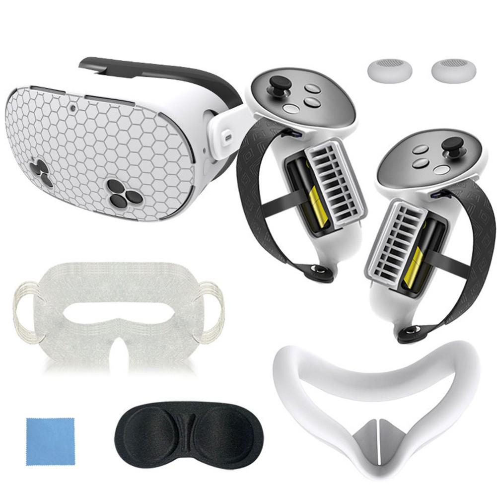 Для Meta Quest 3S аксессуары, Quest 3S VR силиконовая маска для лица, VR Shell Cover, Quest 3S Touch Controller Grip Cover, крышка объектива, крышка для глаз