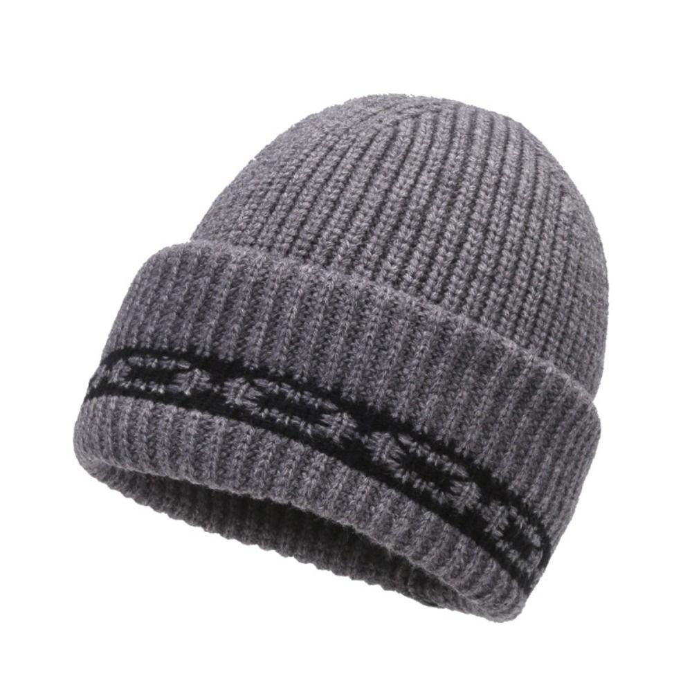 Windproof Balaclava Hat Wool Winter Beanie Hat Soft Knitted Skullies Male