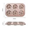 2-Piece Nonstick Baking Mold Set, 6-Cavity Brownie and Donut Pan, 29x19.8x2.1cm