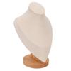Wood Solid Wood Bust Necklace Display Stand  Jewelry shop counter display