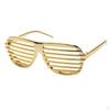 Novelty Gold Shutter Shades Designed Sunglasses Funny Party Eyewear Unisex