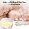 Машина белого шума для младенцев с таймером ночника, перезаряжаемая через USB, 20 успокаивающих звуков