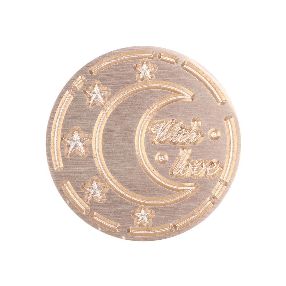 Ретро печать сургучный штамп с головками Солнца, Луны и звезд, круглые уплотнительные штампы, печать, огненный лак, печать, декор для скрапбукинга, инструменты «сделай сам»