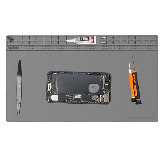 Силиконовый рабочий коврик, термостойкий ремонтный коврик для электронных телефонов, ноутбуков, часов, многослотовых органайзеров, коврик для пайки BGA для ремонтных работ