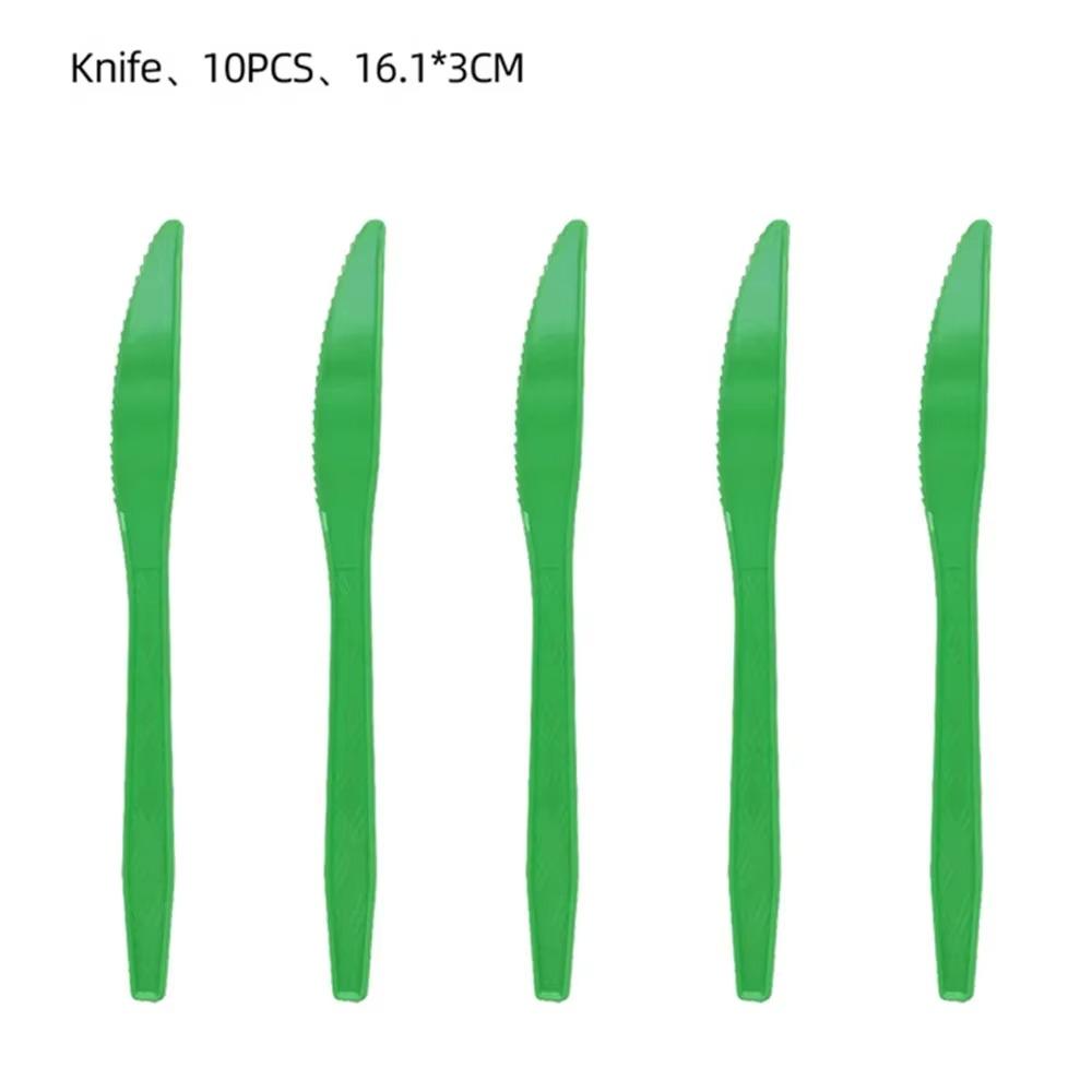 Green Solid Color Party Supplies Tableware Set Plate Cup Tablecloth Easter Birthday Baby Shower Decoration Kids Birthday Decor