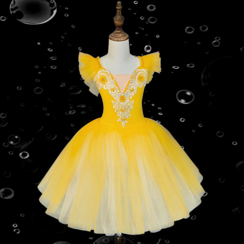 Балетное платье для девочек, детское романтическое пачка, одежда для выступлений, платье балерины, костюмы для современного танца