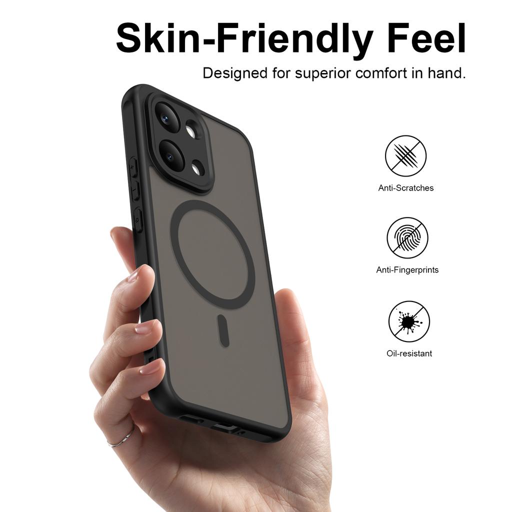 Матовый противоударный чехол-щит для Xiaomi Poco X8 Pro Max Redmi Turbo 5Max, ТПУ-рамка, матовый пластик, магнитная крышка для телефона, Fundas
