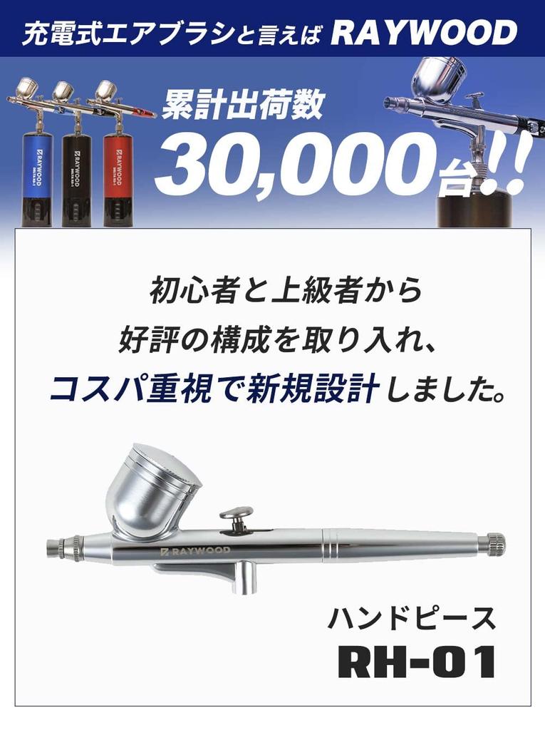 RAYWOOD Delta Airbrush Handpiece, Double Action, 0.3mm, 0.4mm, 0.5mm Diameter, for Plastic Model Painting, Art and Crafts (0.5mm Diameter)