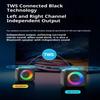 Мини-портативная Bluetooth-колонка с держателем для телефона, RGB-подсветкой, супербасом и 10 часами воспроизведения для путешествий
