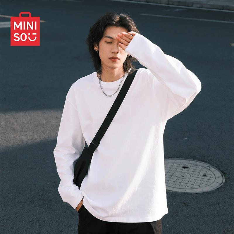 MINISO Мужская базовая футболка из чистого хлопка