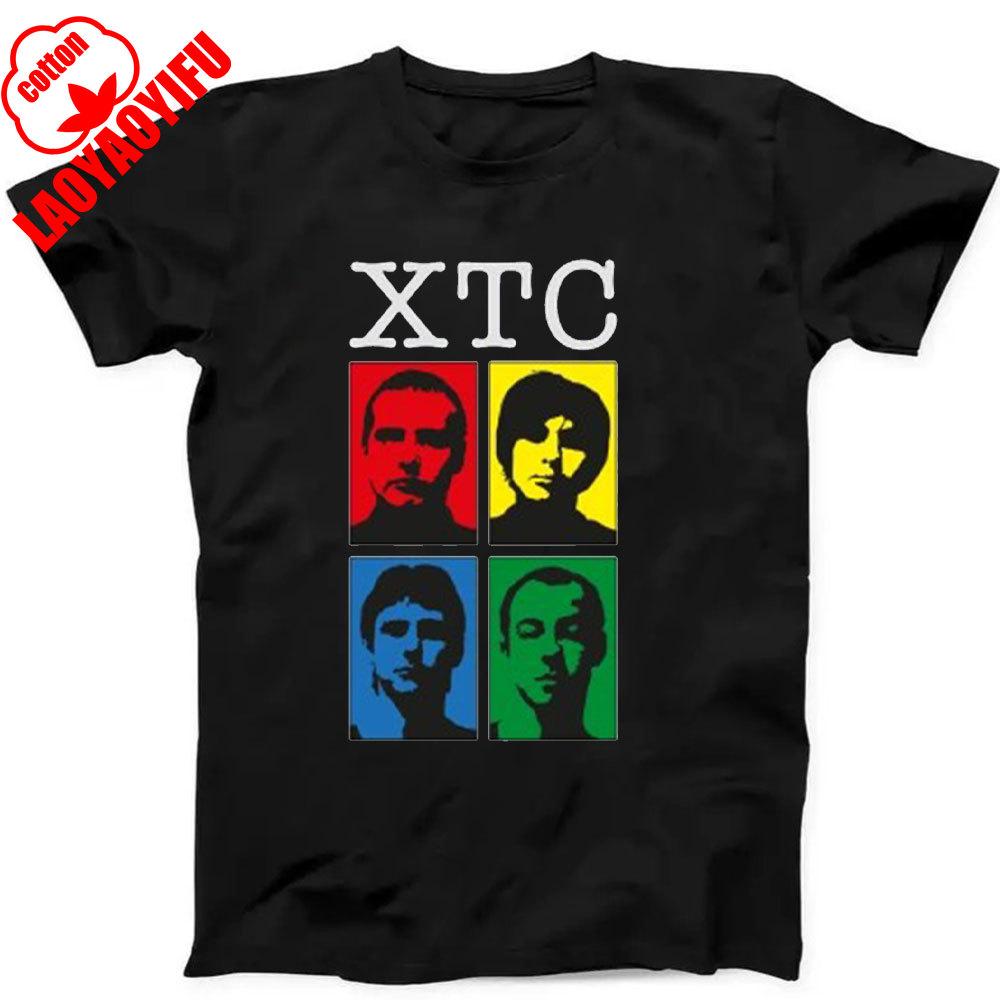 XTC Drums and Wires Футболка Черная Подарок Музыкальный Стиль New Wave Rock Модная и Повседневная Хлопок Пенье Короткий Рукав Круглый Вырез